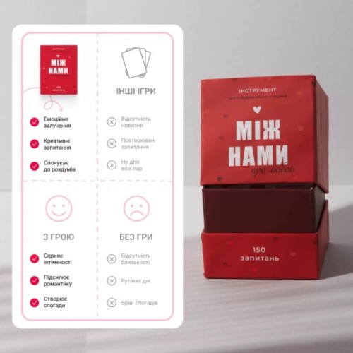Настільна гра 18+ Memo Games Між нами: про любов, українська (1000174)