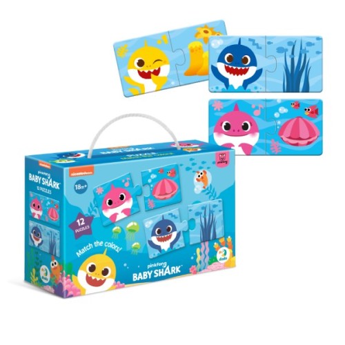 Пазл DoDo Дуо Baby Shark. З'єднай кольори (200586)