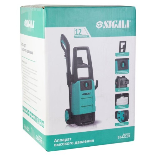 Мийка високого тиску Sigma 2000Вт max 150bar 7.2 л/хв + турбонасадка (5342101)