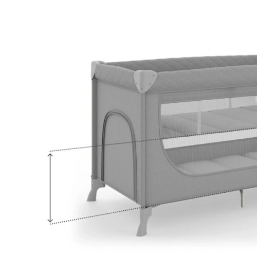 Дитячий манеж Kinderkraft с пеленатором Leody Up Grey (5902533930135)