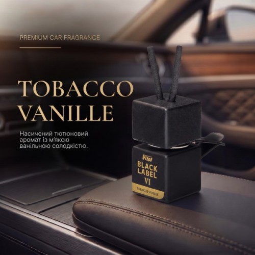 Ароматизатор для автомобіля Vitol Black Label Tobacco Vanille VI 8мл (V230406)
