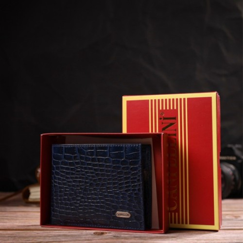 Гаманець Canpellini З натуральної шкіри Синій (21861)