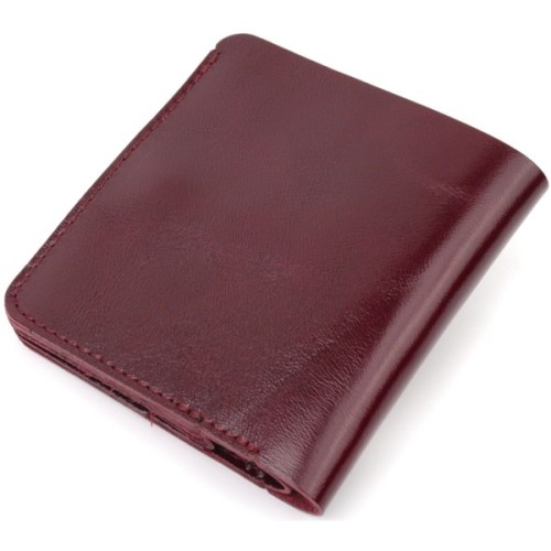 Портмоне Shvigel Шкіряне Вишневе (16609)