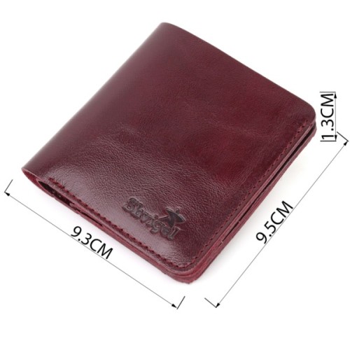 Портмоне Shvigel Шкіряне Вишневе (16609)