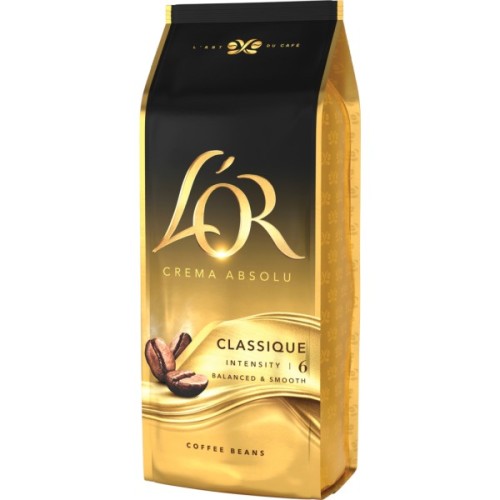 Кава L'OR Crema Absolute Classic в зернах 1 кг (8711000400791)