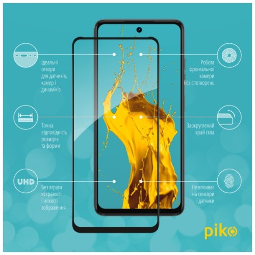 Скло захисне Piko Full Glue Tecno Spark 20 Black (1283126589010)