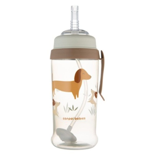 Поїльник-непроливайка Canpol babies DOGS непроливайка з трубочкою і обтяжувачем (56/510_bro)