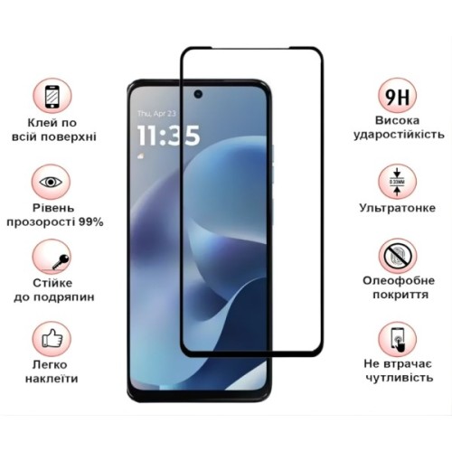 Скло захисне BeCover Motorola Moto G17 / G17 Power Black (715137)