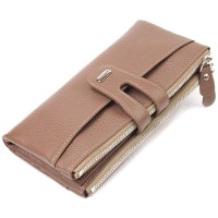 Гаманець Canpellini З натуральної шкіри Бежевий (21634)