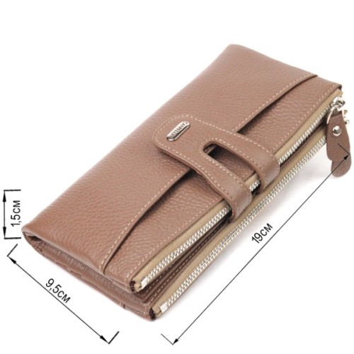 Гаманець Canpellini З натуральної шкіри Бежевий (21634)