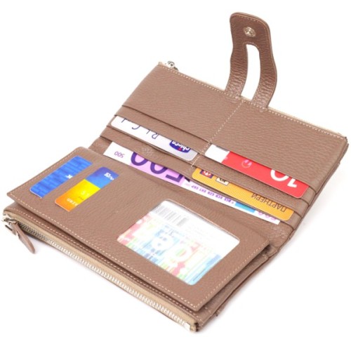 Гаманець Canpellini З натуральної шкіри Бежевий (21634)