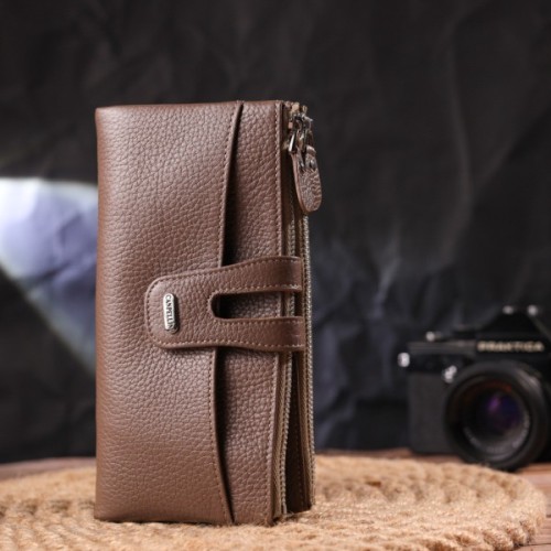 Гаманець Canpellini З натуральної шкіри Бежевий (21634)