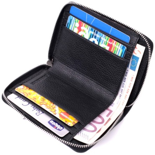 Гаманець ST Leather Шкіряний Чорний (19483)