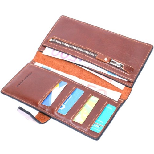 Гаманець Grande Pelle З натуральної шкіри Коричневий (11660)