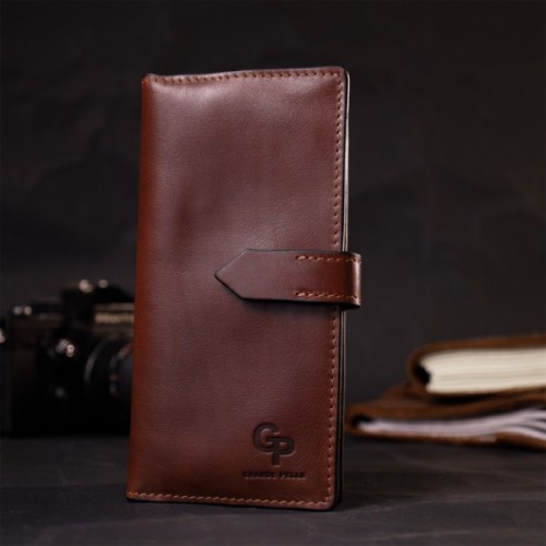 Гаманець Grande Pelle З натуральної шкіри Коричневий (11660)