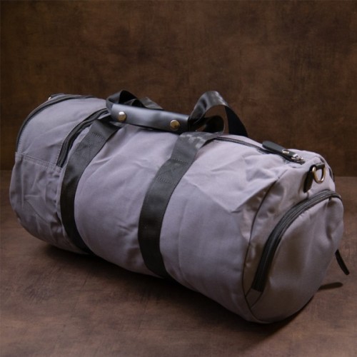 Сумка Vintage Спортивна текстильна Сіра (20641)