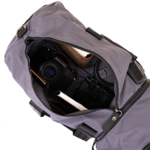 Сумка Vintage Спортивна текстильна Сіра (20641)