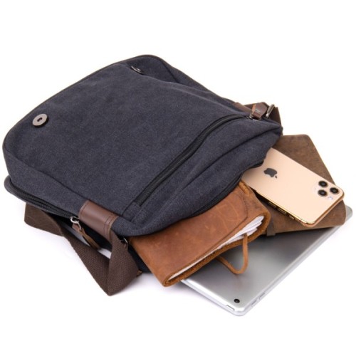 Сумка Vintage Текстильна Чорна (20604)