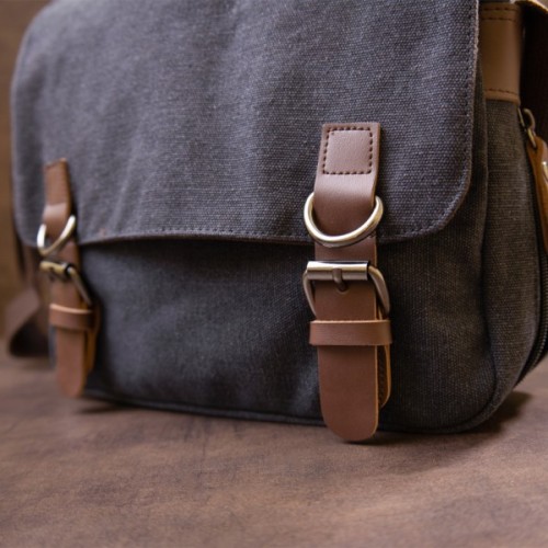 Сумка Vintage Текстильна Чорна (20604)