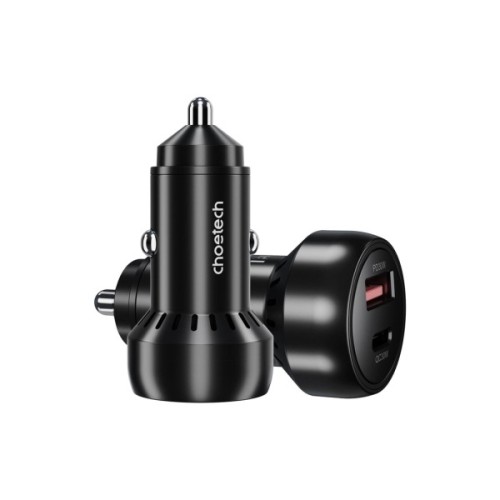 Зарядний пристрій Choetech USB-C+USB-A 60W QC3.0/PD/PPS black (TC0014-BK)