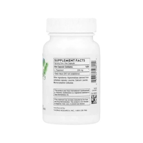 Вітамінно-мінеральний комплекс Thorne Research Теанін, Theanine, 90 капсул (THR-50801)