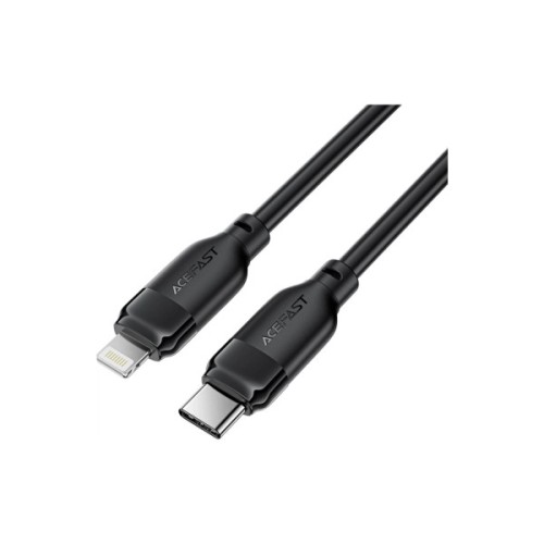 Дата кабель USB 2.0 AM to Lightning 2.0m 30W TPU black Acefast (6974316286288)