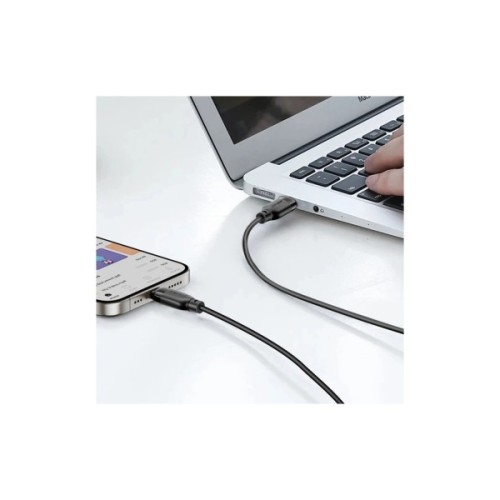 Дата кабель USB 2.0 AM to Lightning 2.0m 30W TPU black Acefast (6974316286288)