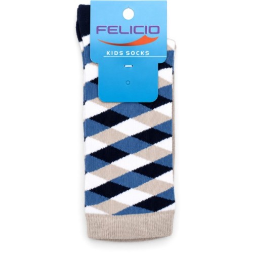 Шкарпетки дитячі Felicio у ромби (M0C0101-2500-7B-bluegray)