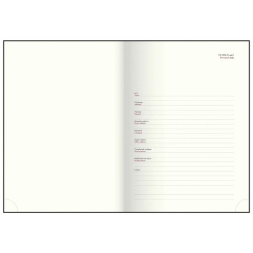 Тижневик Buromax датований 2026 MONOCHROME A5 бордовий (BM.2160-13)