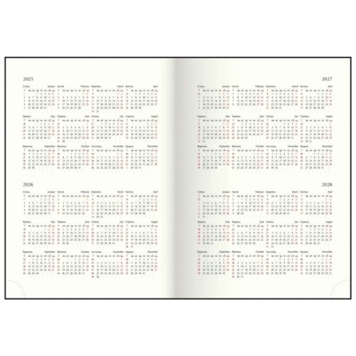 Тижневик Buromax датований 2026 MONOCHROME A5 бордовий (BM.2160-13)