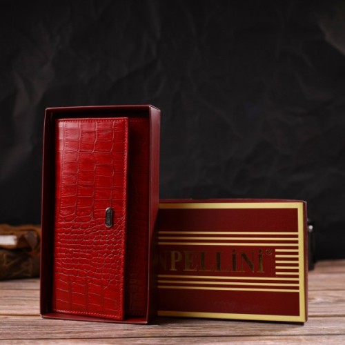 Гаманець Canpellini З натуральної шкіри Червоний (21827)