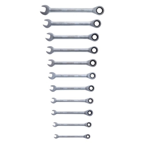 Ключ Sigma набір ріжково-накидних тріскачкові 11шт, 8-17, 19мм CrV (6010531)