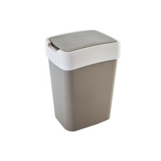 Контейнер для сміття Алеана Євро Какао / біла троянда 10 л (алн 122066/какао/біла роза)