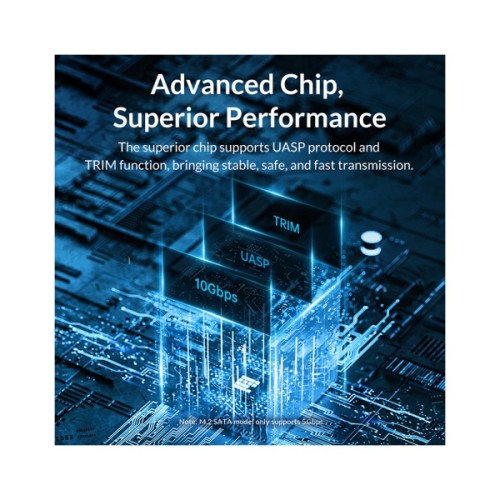 Кишеня зовнішня Orico USB3.2 Gen2 USB-C M.2 NVMe/NGFF(SATA) Dual Protocol SSD (HC380503)