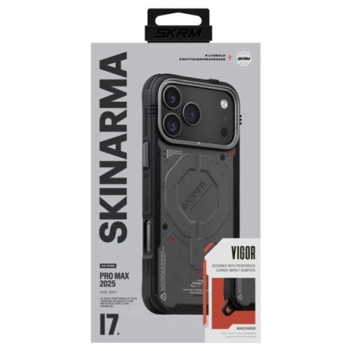 Чохол до мобільного телефона Skinarma Vigor MagSafe iPhone 17 Pro Max Gray (8886461249002)