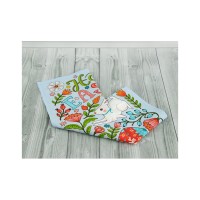 Рушник Руно вафельний набивний Великдень блакитний 45х60 см (205.15_Великдень блакитний_3)