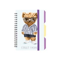 Блокнот Optima Desing 30, B6 з розділювачами 100 аркушів, клітинка (O20358-30)