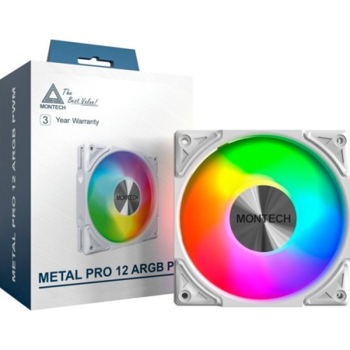 Кулер до корпусу MONTECH METAL PRO 12 ARGB PWM WHT