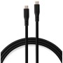 Дата кабель USB-C to USB-C 2.0m UBS3.2 Gen2 10G 240W Chip Silicon Black Vinga (VCPDCCC3242SB)