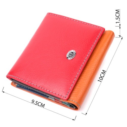 Гаманець ST Leather З натуральної шкіри Різнобарвний (19509)