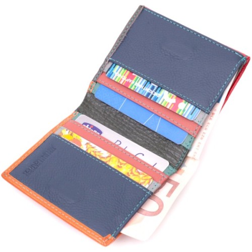 Гаманець ST Leather З натуральної шкіри Різнобарвний (19509)