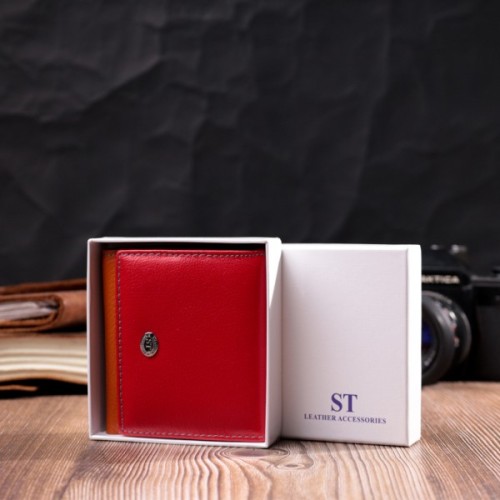 Гаманець ST Leather З натуральної шкіри Різнобарвний (19509)