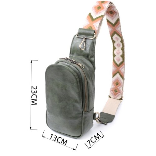 Сумка Vintage Через плече з екошкіри Зелена (22791)