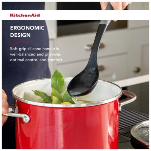 Ложка кухарська KitchenAid Coreline для сервіровки, 34 см, сіра (KAS003OHCGG)