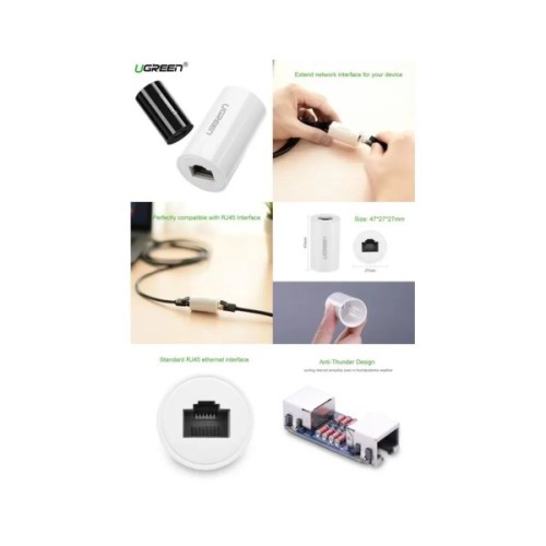 Зрощувач RJ-45 NW116 Ethernet Connector Black Ugreen (30837)