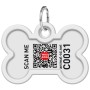 Адресник для тварин WAUDOG Smart ID з QR паспортом "Лами", кістка 40х28 мм (0640-0217)
