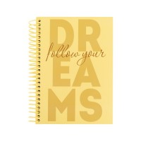 Блокнот Axent на спіралі А5 120 аркушів, клітинка, тверда обкладинка, Dreams (8464-4-A)