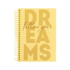 Блокнот Axent на спіралі А5 120 аркушів, клітинка, тверда обкладинка, Dreams (8464-4-A)