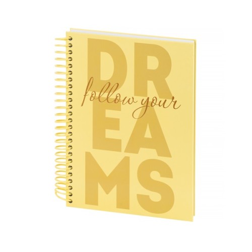 Блокнот Axent на спіралі А5 120 аркушів, клітинка, тверда обкладинка, Dreams (8464-4-A)