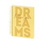 Блокнот Axent на спіралі А5 120 аркушів, клітинка, тверда обкладинка, Dreams (8464-4-A)